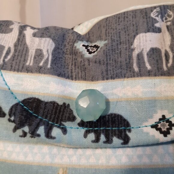 NEW Woodland Creatures Western print Crossbody Pouch Purse bag Flip Top Sling - Picture 4 of 12